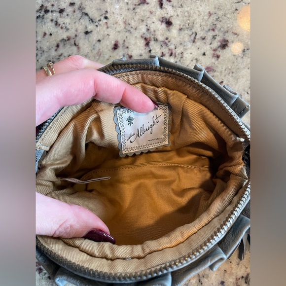 Miss Albright, Anthropologie , canvas, and leather clutch new without tags - Picture 7 of 7